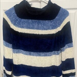 Striped Blue and White Women's Sweater